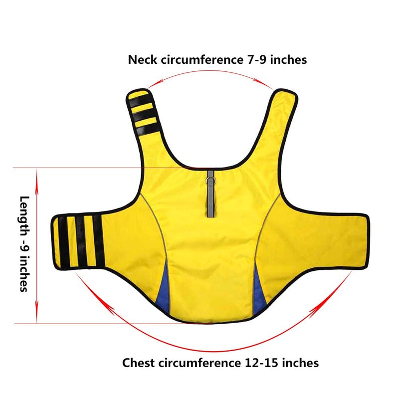 WINBATE Dog Anxiety Jacket- Keep Calmig Vest Thunder Coat with D-Ring and Training Handle for Smaller Dogs(Yellow) - Image 2
